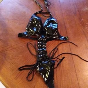 Pleather lingerie bdsm outfit size o/s